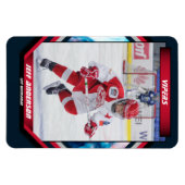 アイスホッケー選手のキープサケクールオンカスタムブルー マグネット (横)