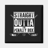 アイスホッケー選手のギフトがペナルティを超える マグネット (正面)