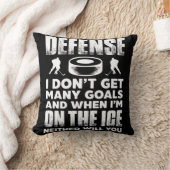 アイスホッケー選手のゴアリー防衛私は多くを得ない クッション (ブランケット)
