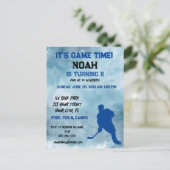 アイスホッケー選手のスポーツをテーマにした インビテーションポストカード (スタンド正面)