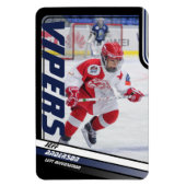 アイスホッケー選手のダイナミックブルーのキープサケ マグネット (縦)