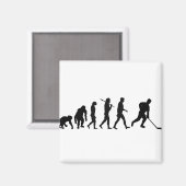 アイスホッケー選手のチームシャツ マグネット (正面/裏面)