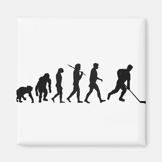 アイスホッケー選手のチームシャツ マグネット (正面)