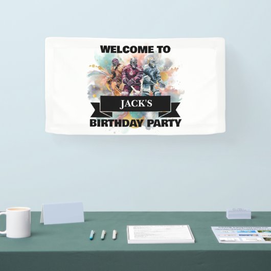 アイスホッケー選手 横断幕 (トレードショー)