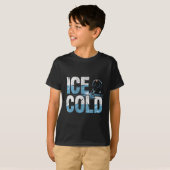 アイスホッケー選手 氷のように冷たいゲーム Tシャツ (正面フル)