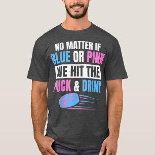 アイスホッケー選手T-Shiのジェンダーリビール引用文 Tシャツ