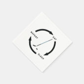 アイスホッケー食べスリープリピートスポーツファンことわざ スタンダードカクテルナプキン (角)