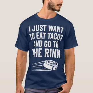 アイスホッケー食べ選手タコスがリンクへ Tシャツ