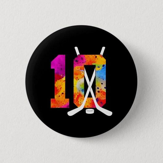 アイスホッケー10周年記念 (2) 缶バッジ (正面)