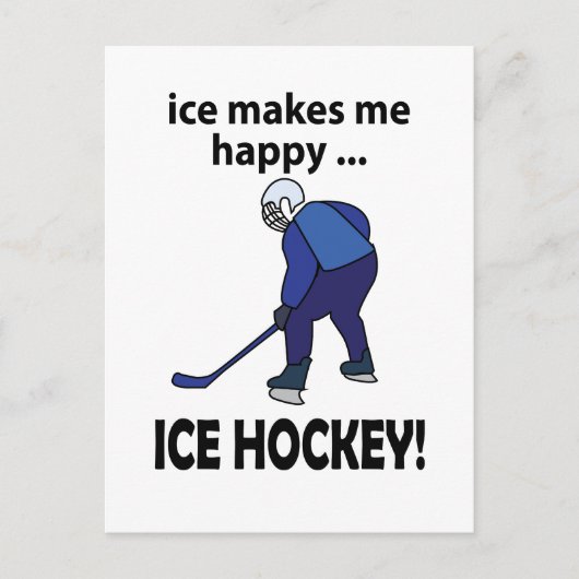 アイスホッケー アイスが私を幸せにする アイスホッケー ポストカード (正面)