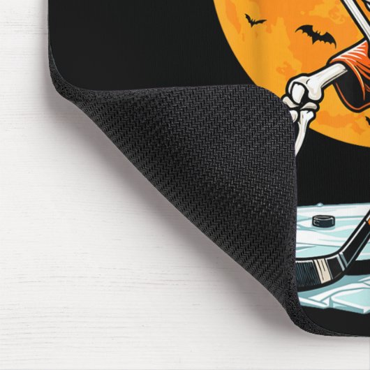 アイスホッケー スケルトン ソキーボーイズ ハロウィン ホッケー プレ マウスパッド (コーナー)