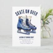 アイスホッケー スケートパーティー 誕生日招待状 招待状 (スタンド正面)