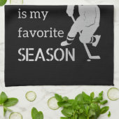 アイスホッケー·スケート·お気に入りのタオルのシーズン銀 キッチンタオル (折り畳み)