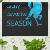 アイスホッケー·スケート·お気に入りのタオル·シーズン·ブルーアイス キッチンタオル (折り畳み)