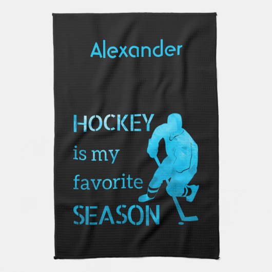 アイスホッケー·スケート·お気に入りのタオル·シーズン·ブルーアイス キッチンタオル (縦)