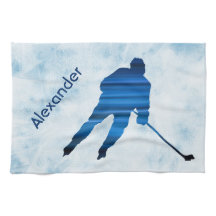アイスホッケー·スケート·タオル·プレーヤー·ブルー