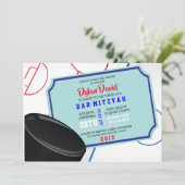 アイスホッケー チケット バー バット ミッツヴァ ご招待 招待状 (スタンド正面)