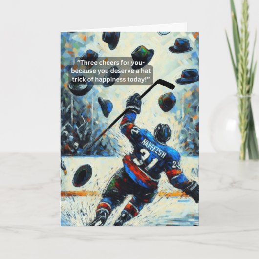 アイスホッケー ハットトリックな幸福! カード (正面)