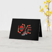 アイスホッケー バレンタインデー ラブ かわいいギフト 男の子 女の子 カード (黄色い花)