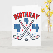 アイスホッケー フォー バースデー ボーイ 4歳 パーティー 男の子 4歳 カード (黄色い花)