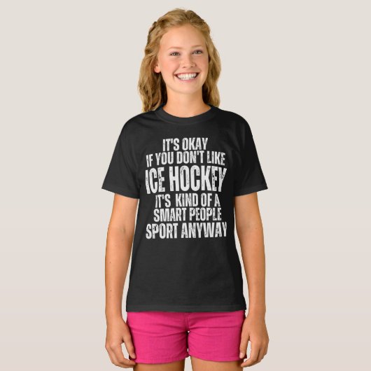 アイスホッケー 冗談 引用 Tシャツ (正面フル)