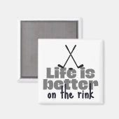 アイスホッケー:命は危険にさらされる。 マグネット (正面/裏面)