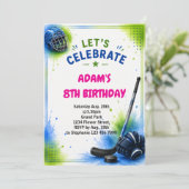 アイスホッケー 誕生日招待状 テンプレート (スタンド正面)