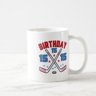 アイスホッケー 15歳 誕生日 お祝い 男子 15th バースデー ボーイ コーヒーマグカップ