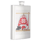 アイスホッパーソナライズされたク赤と白キージャージー フラスク (右)