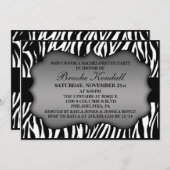 アイスホワイトワイルドナイトゼブラバチェロレッテ 招待状 (正面/裏面)