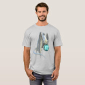 アイスホワイト ウィンター ドラゴン（球付き) Tシャツ (正面フル)