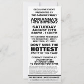 アイスホワイトVIPフォトチケット誕生パーティー 招待状 (裏面)