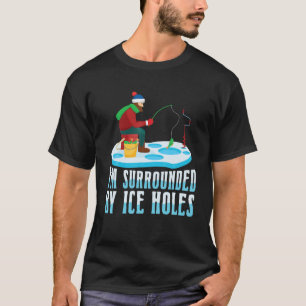 アイスホールアイス魚釣り Tシャツ