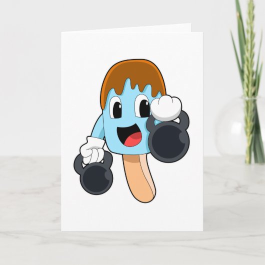 アイスポップでの筋力トレーニング ダンベル付き カード (正面)