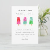 アイスポップのサマー誕生日パーティー サンキューカード (スタンド正面)