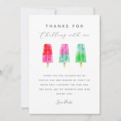 アイスポップのサマー・バースデー・パーティ サンキューカード (正面)