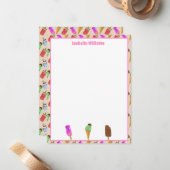 アイスポップのデザインがかわいいオリジナルカード ノートカード (正面/裏面インサイチュ)