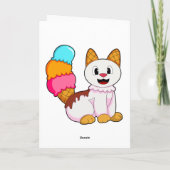 アイスポップを持つ猫 カード (裏面)