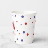 アイスポップスウィートワン赤白青1st誕生日 紙コップ (左)