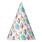 アイスポップパーティー サマー デコ かき氷 誕生日パーティー パーティーハット (左)