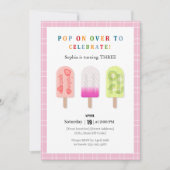 アイスポップパーティー 招待状 (正面)