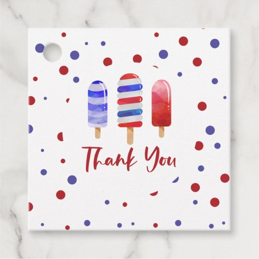 アイスポップワン赤白青ありがとう フェイバータグ (正面)