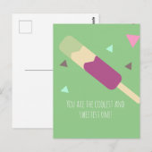 アイスポップ お菓子 誕生日 名前 ポストカード (正面/裏面)