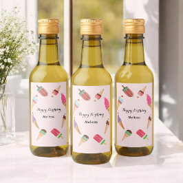 アイスポップ ピンク プールパーティー ワインラベル