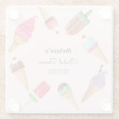 アイスポップ 結婚前お披露目パーティー 誕生日 ガラスコースター (裏面)