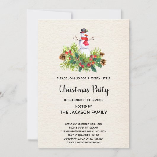 アイスマンクリスマス招待状 招待状 (正面)