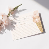 アイスモダンクリームサマーブライダルシャワーレシピカード ノートカード