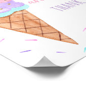 アイスモダンクリームスプレー誕生日ギフトサイン ポスター (角)