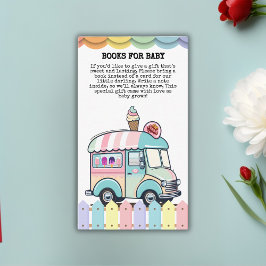 アイスモダンクリームトラックが赤ちゃんシャワーを振りかける エンクロージャーカード