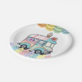 アイスモダンクリームトラックが赤ちゃんシャワーを振りかける ペーパープレート (アングル)
